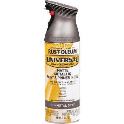 Rust-Oleum Universal 11 Oz. Matte Metallic Gunmetal Gray Spray Paint